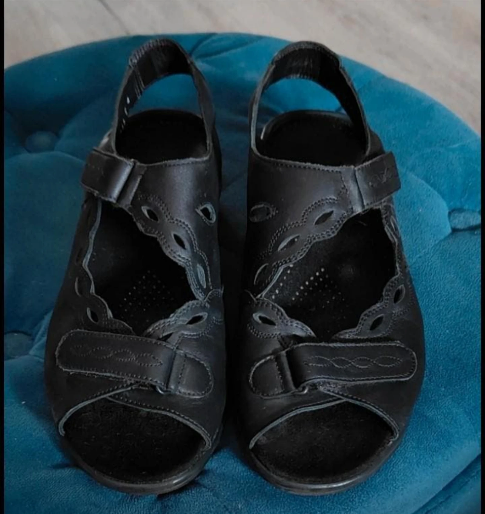 Mooie zwarte sandalen Durea maat 37